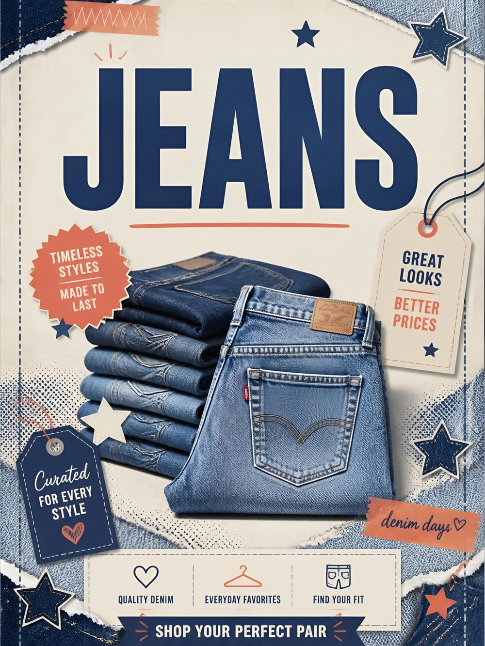 Women’s Blue Denim Jeans - Live 8/16 3PM